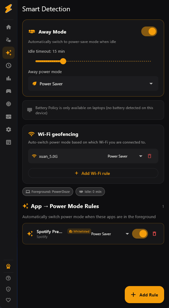 App foreground auto-switch demo